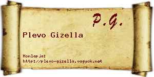 Plevo Gizella névjegykártya